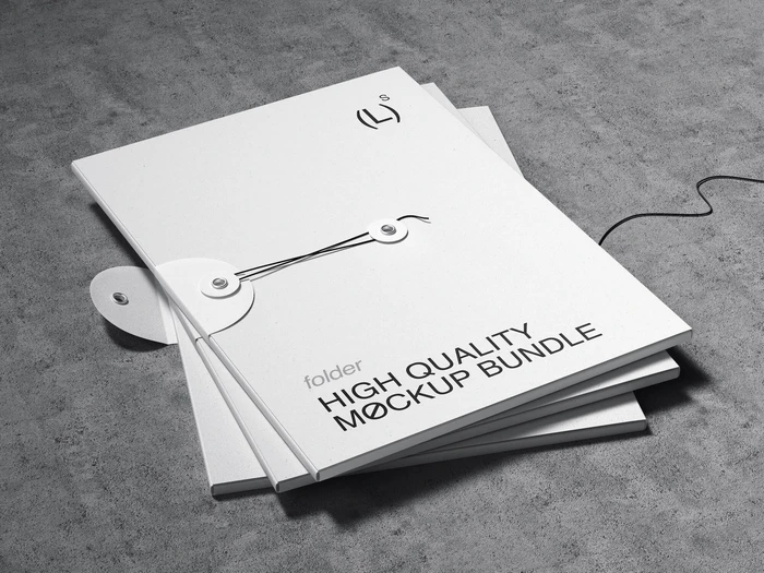 Qubus, Elegant String Folder Mockups, EU, 18
