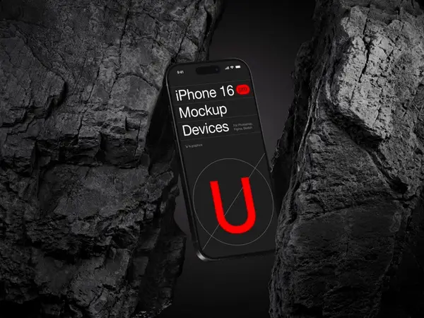 U-Mockups: iPhone 16 Pro, Scene 02