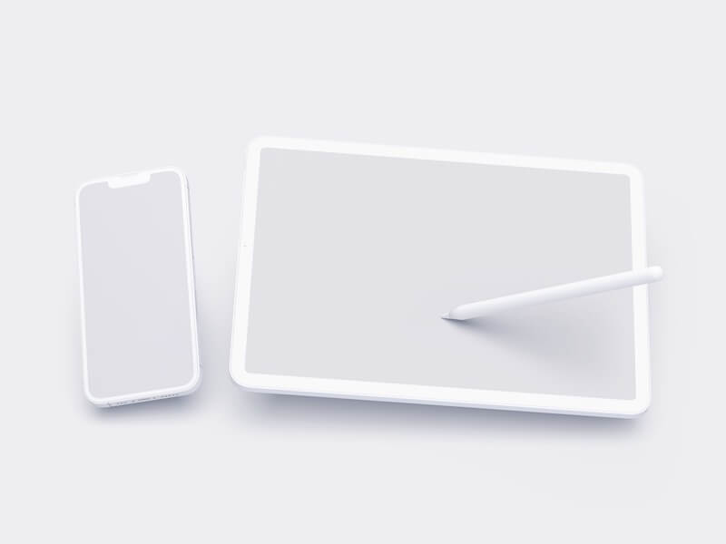 Apple Mockups Bundle, Clay, 06