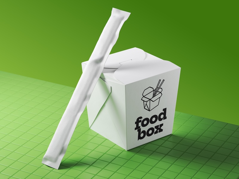 Fresh And Minimal Food Box Mockup