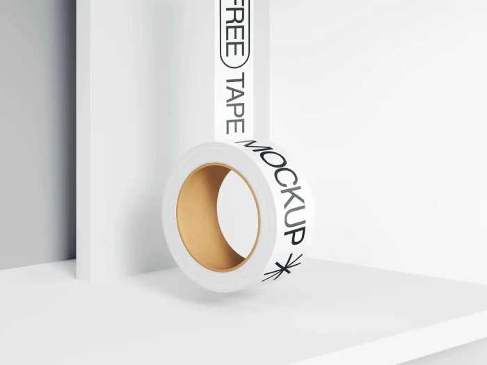 Free Hanging Duct Tape PSD Mockup