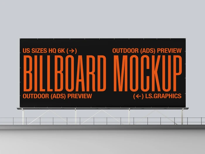 Billboard Mockup, Isolated, US Scene 12