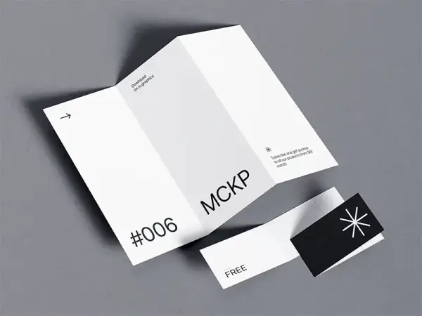 Free 3-fold and Landscape Brochures Mockup
