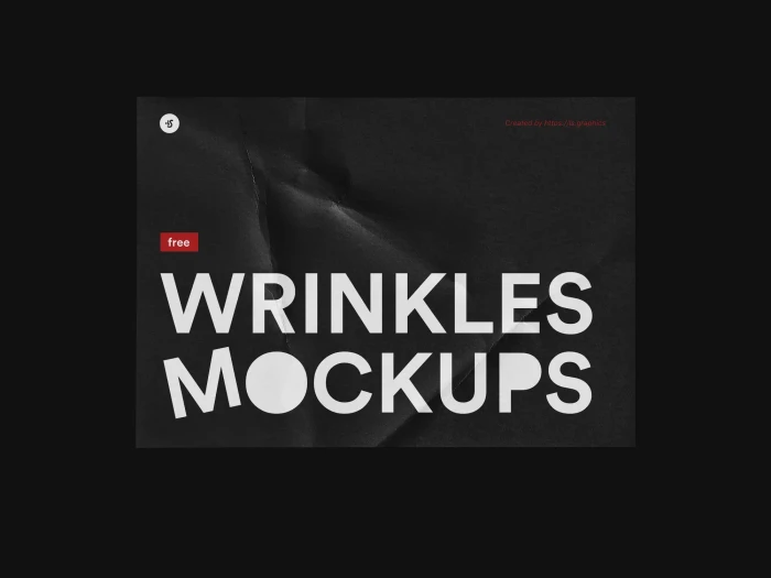 Free Crumpled Paper Mockup 5