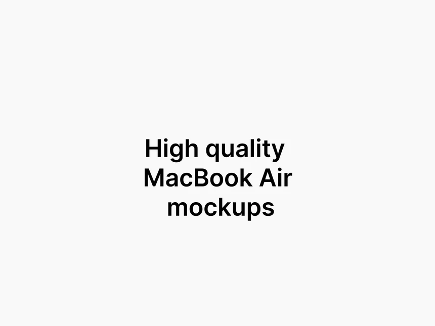 E-Mockups: MacBook Air 2