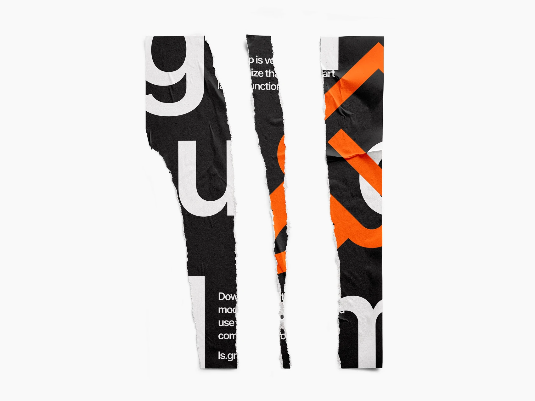 Glued Paper Mockup, EU, Textured, 2 1