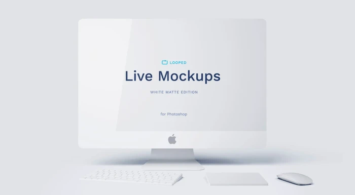 8 White Clay Apple Devices Mockups