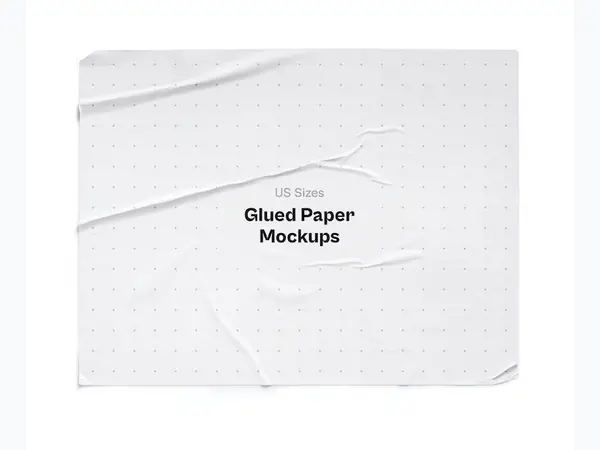 Glued Paper Mockup, US Glossy, 27
