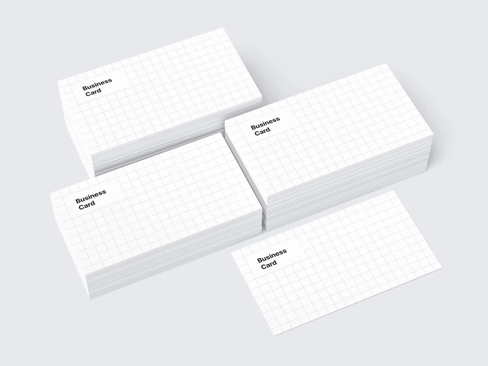 Business Card Mockups, US-Angled, 18 1