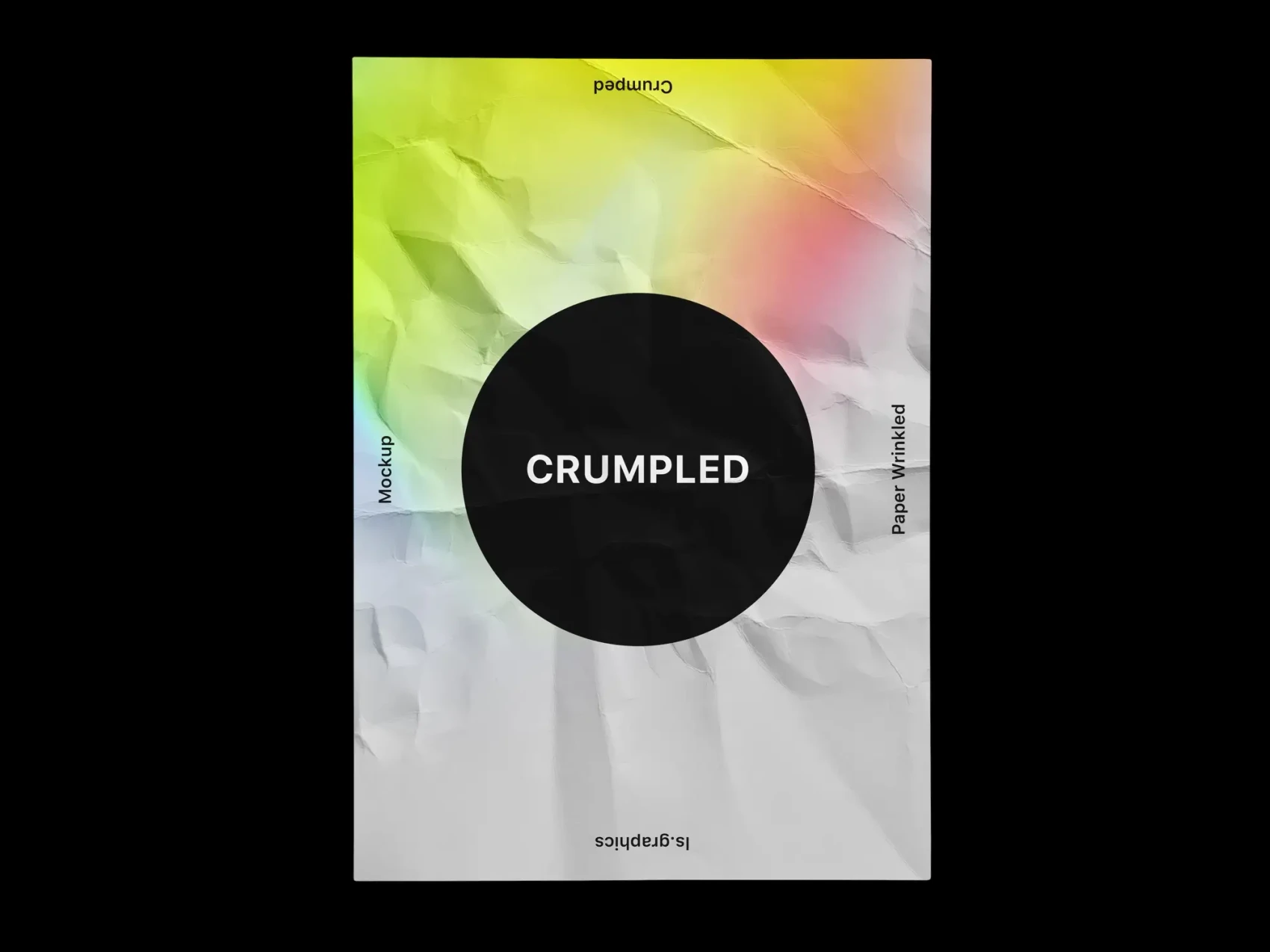 Free Crumpled Paper Mockup 2