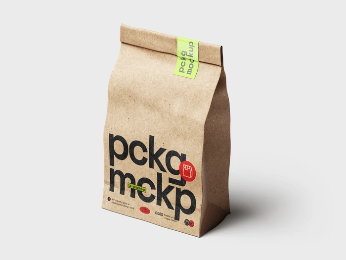 Paper Food Package Mockup, Kraft, Scene 03 1