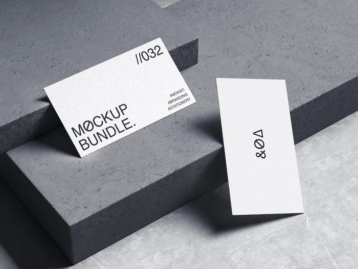 Qubus, Minimalisitic Business Card Mockups, EU, 01