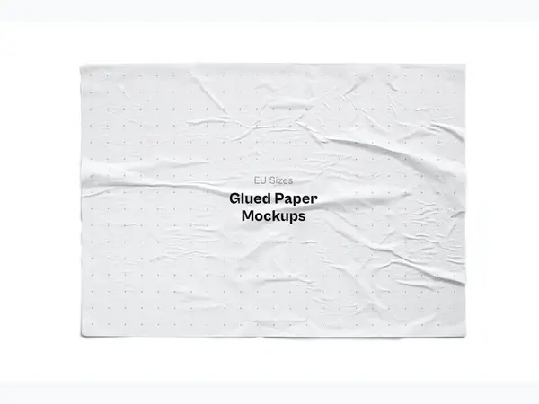 Glued Paper Mockup, EU Textured, 10