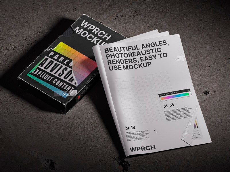 Bvge, Magazine Mockup, Package Mockup, Sticker Mockup, US, 16