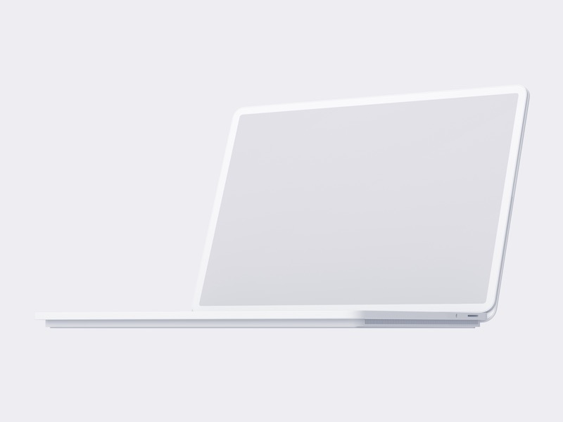 Laptop Studio Clay Mockups: 05