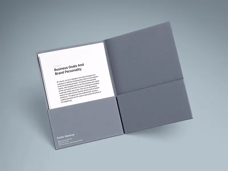 Free A4 Folder and Paper Mockups