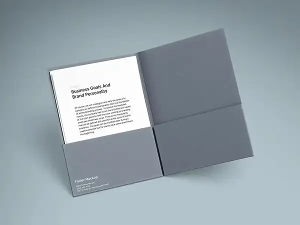 Free A4 Folder and Paper Mockups