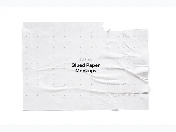 Glued Paper Mockup, EU Textured, 13