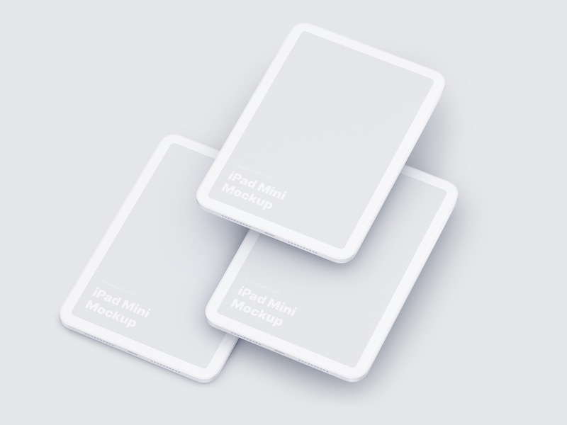 iPad Mini Clay Mockups, 13