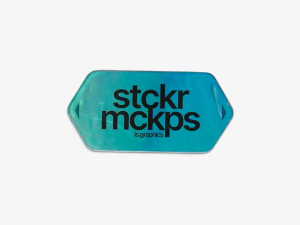 Holographic Sticker Mockup, Scene 25