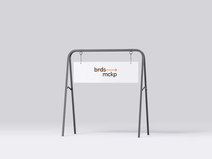 Creative Hanging Sign Mockup, Isolated, 19