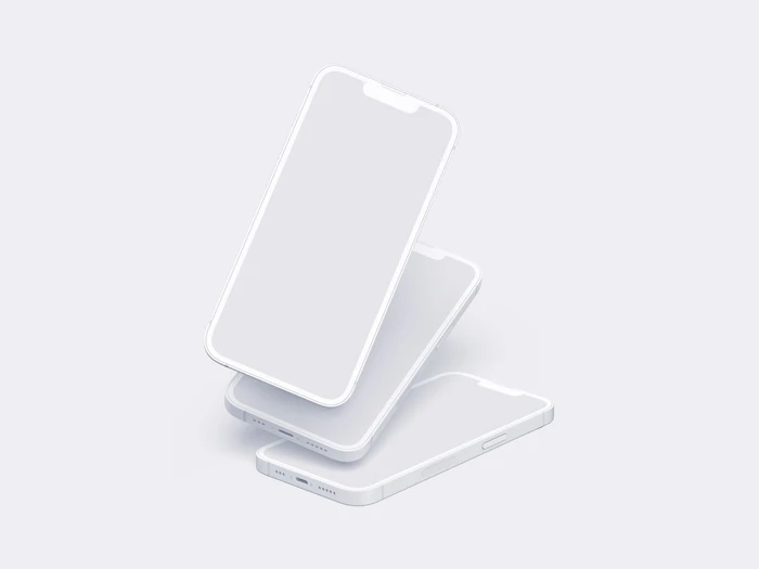 iPhone 14 Clay Mockup, 07