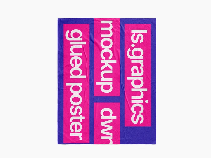 Glued Paper Mockup, US, Textured, 3