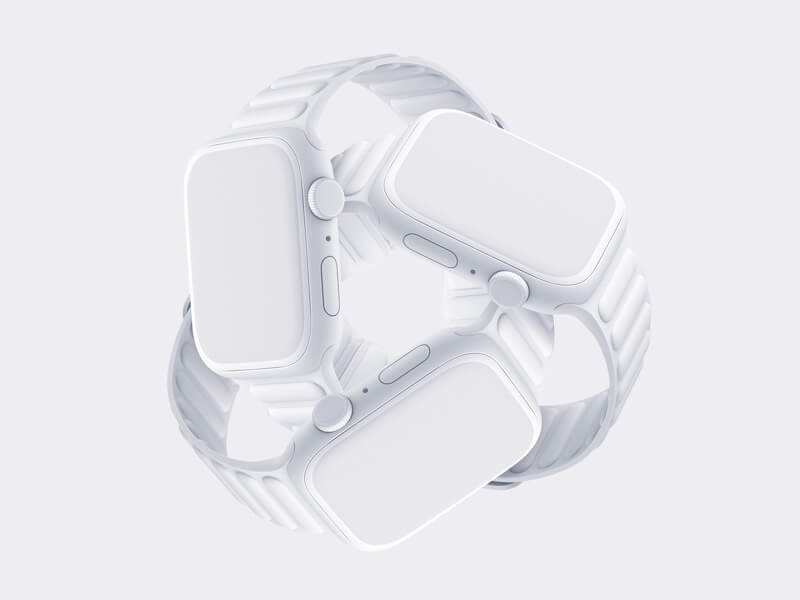 Watch Series 7 Clay Mockups, 14