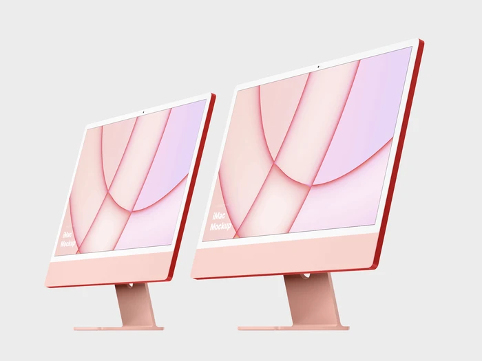 iMac 24-inch Mockups, 11