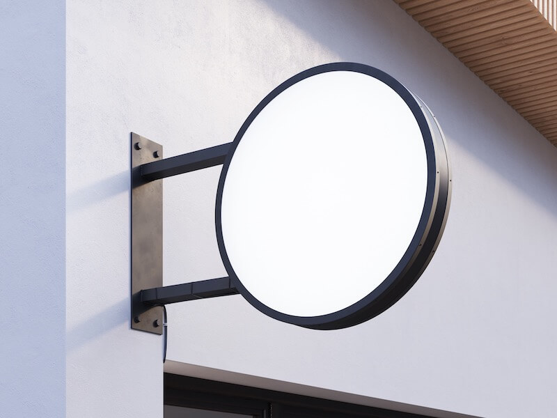 Sign Mockup, Lightbox, 01