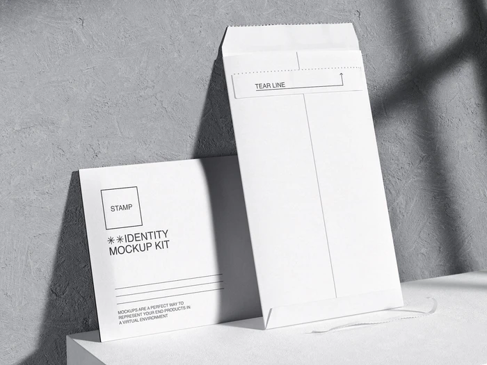 Qubus, Realistic Envelope Mockups, US, 10