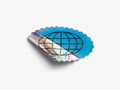 Holographic Sticker Mockups