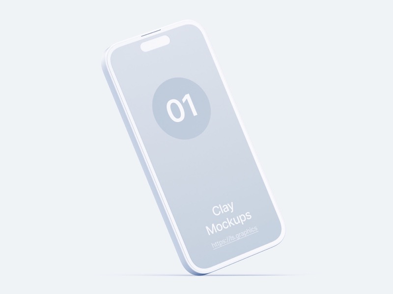iPhone 14 Pro Clay Mockups, 07