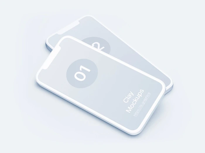 iPhone 12 Pro Clay Mockups, 08
