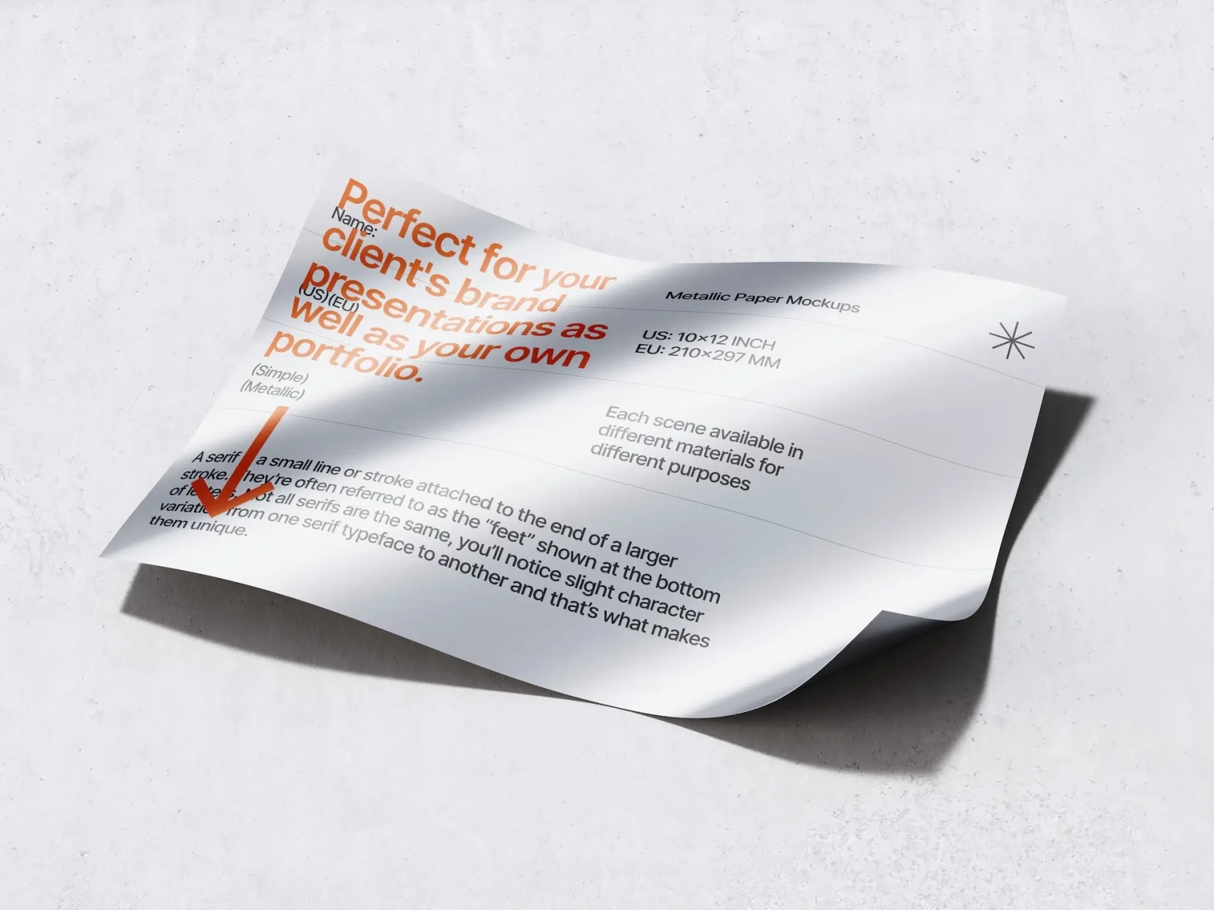 Metallic Paper Mockups 2