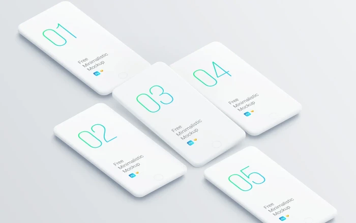 Minimalistic Smartphones Mockups