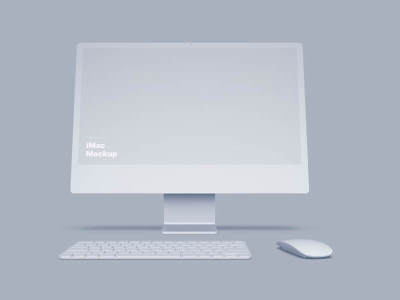 iMac 24-inch Clay Mockups, 03