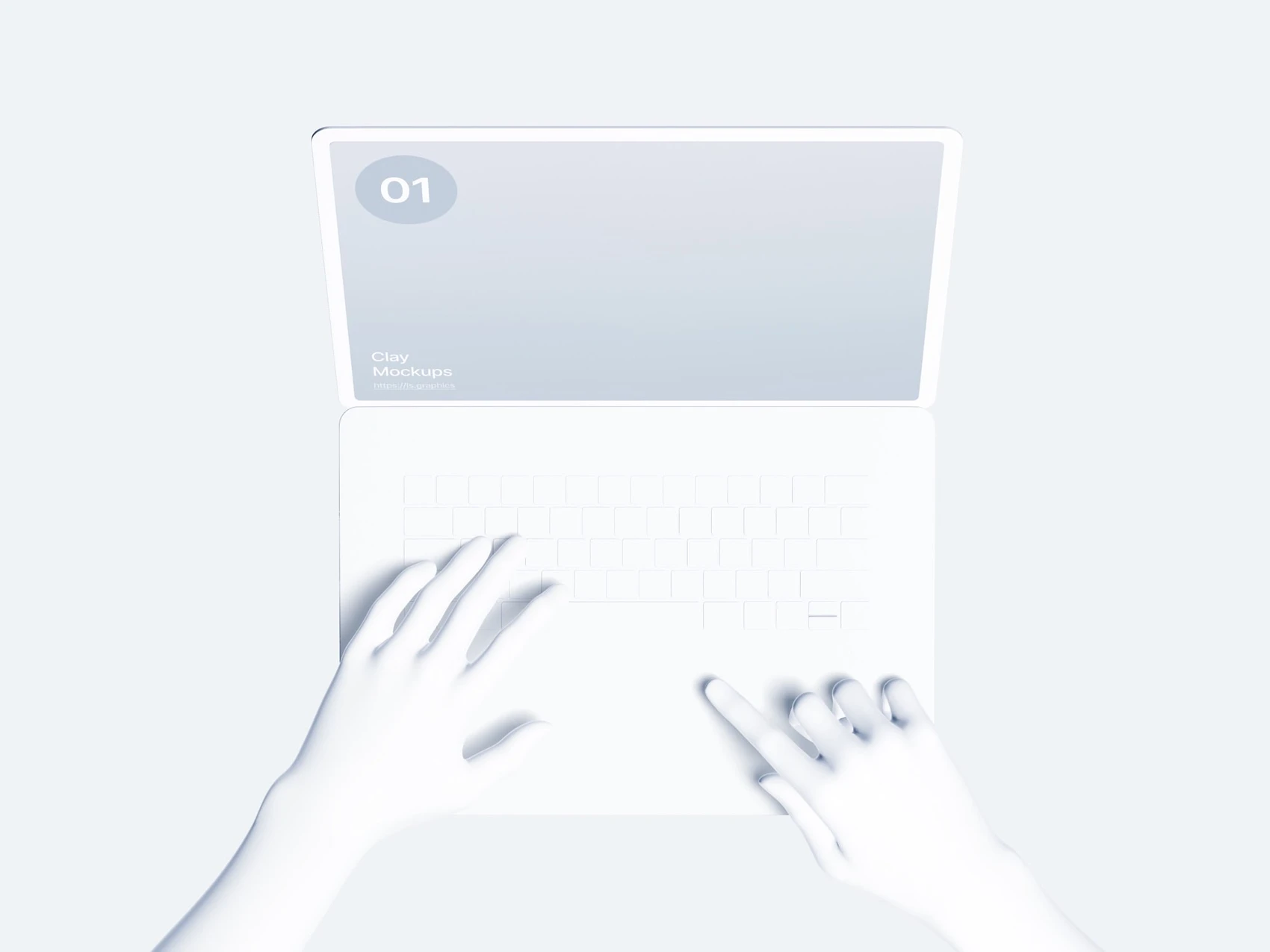 Hands Clay Mockups, 05 1