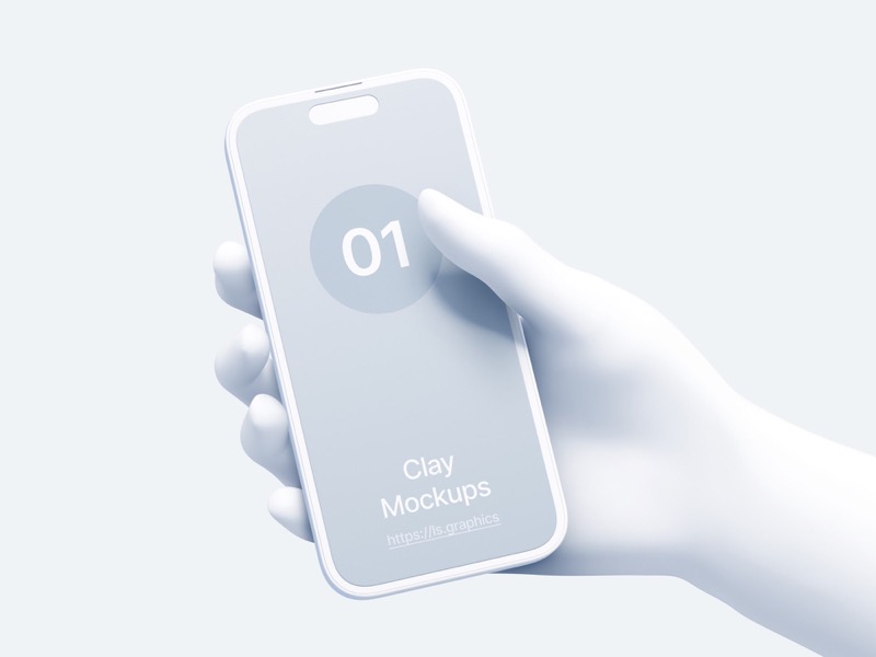 Hands Clay Mockups, 13