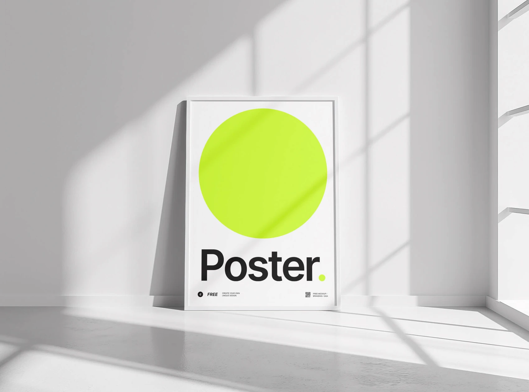 Free Poster Mockup in Stylish Environment 1
