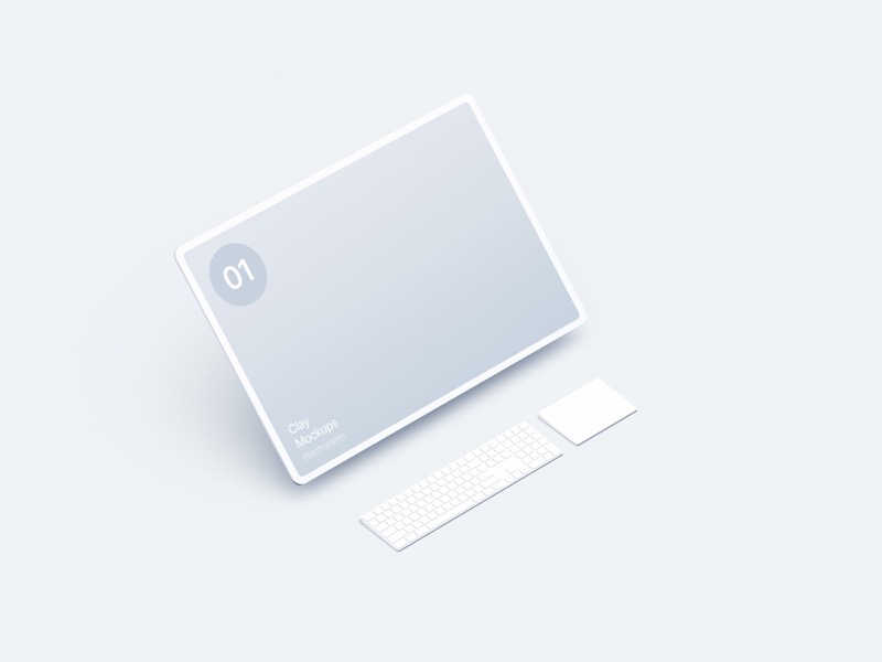 Monitor Clay Mockups, 07