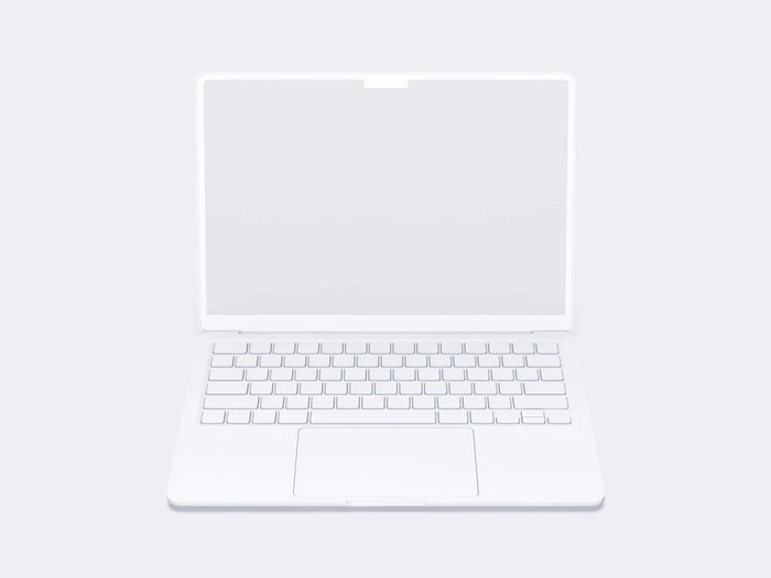 MacBook Air (M2) Clay Mockups, 09