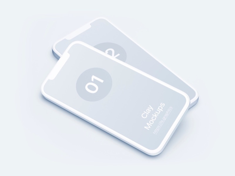 iPhone 12 Pro Clay Mockups, 08
