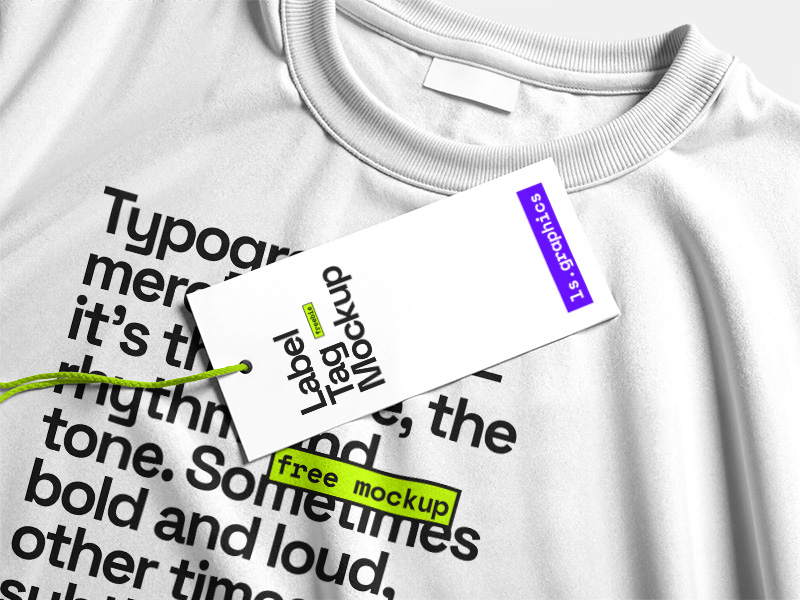 Free Label Tag Mockup