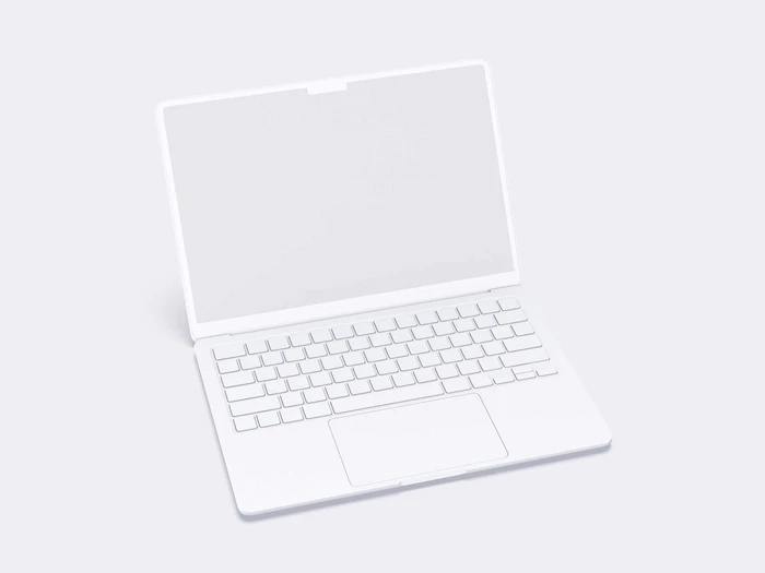 MacBook Air (M2) Clay Mockups, 06