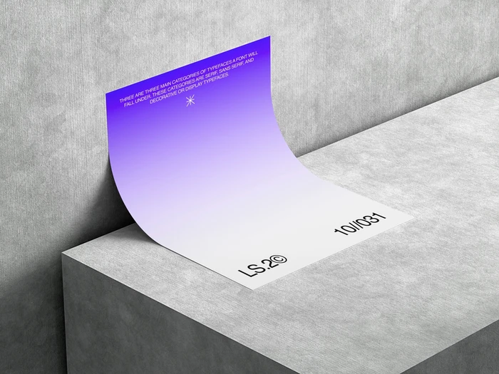 Kander, Curved Paper Mockup in Minimalistic Setting, US 09