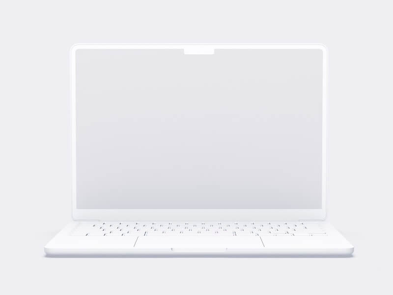 MacBook Air (M2) Clay Mockups, 08