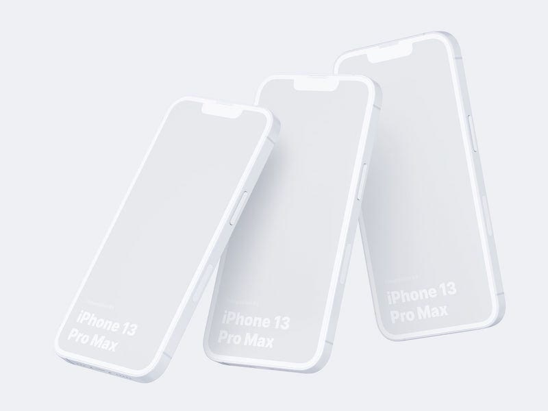 iPhone 13 Pro Clay Mockups: 11