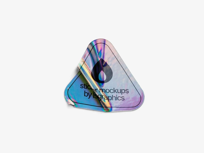 Holographic Sticker Mockup, Scene 14