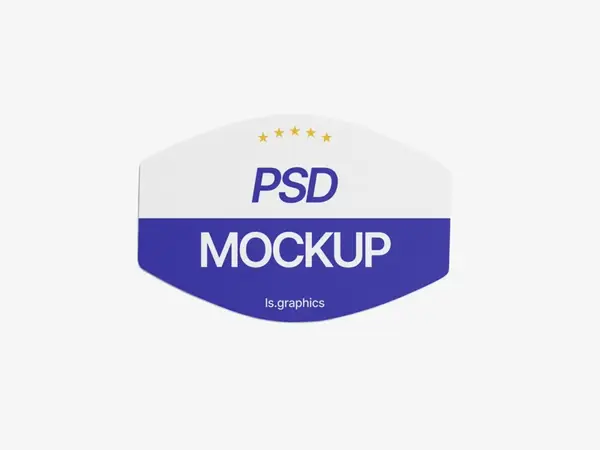 Glossy Sticker Mockup, Scene 15